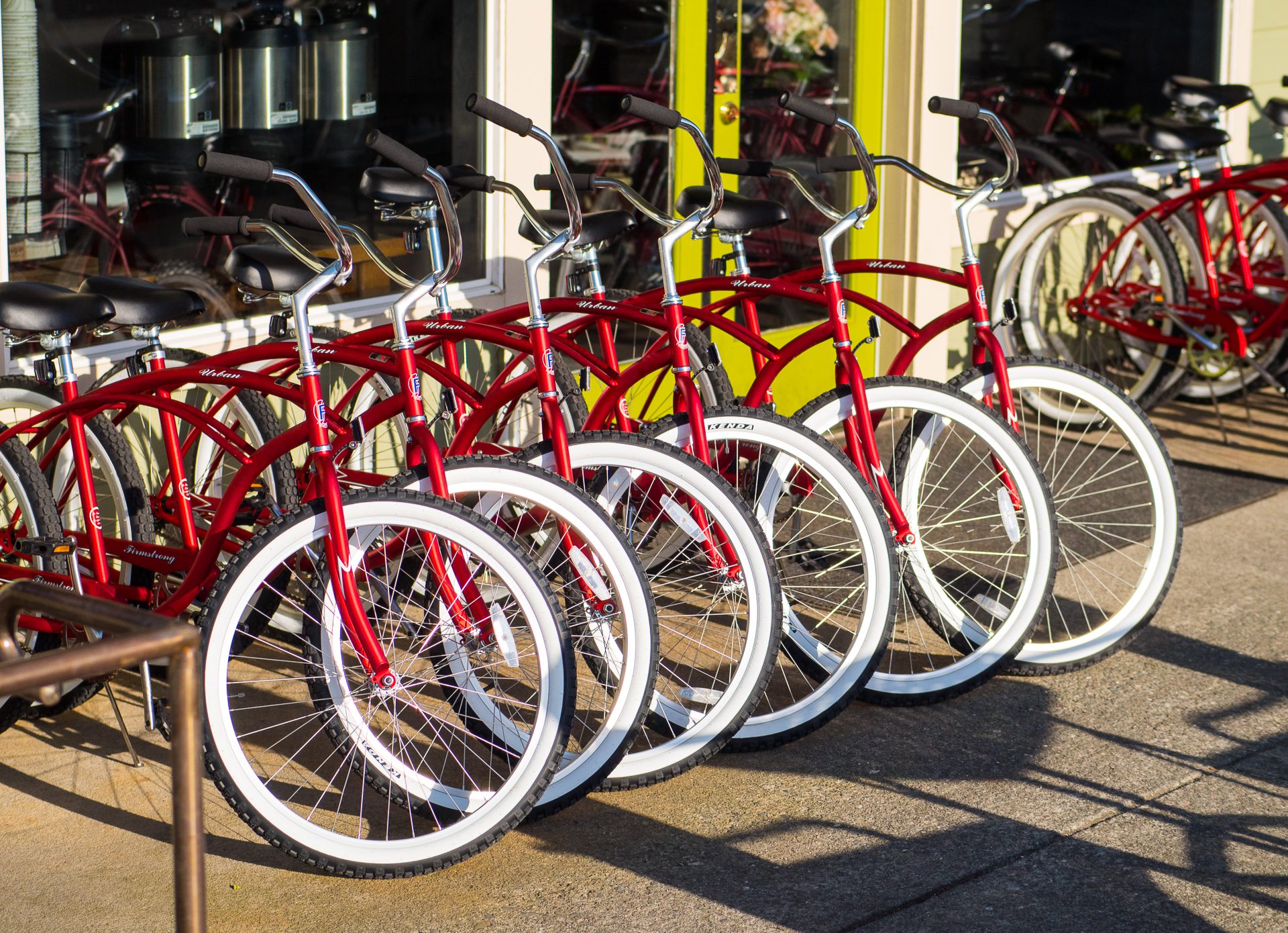 Beach Cruisers available at The Beachcomber Motel just down the road